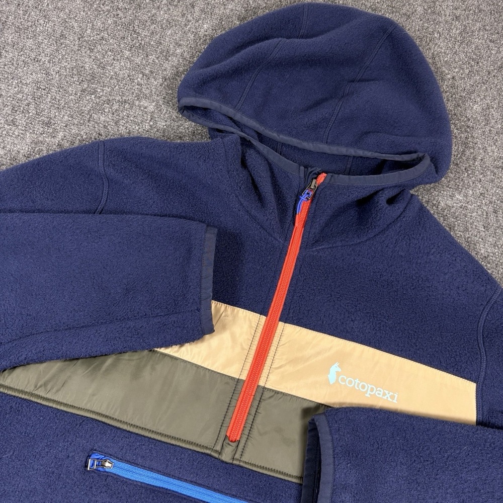 Cotopaxi Sweater Mens Blue Fleece Hoodie 1/2 Zip Pullover Teca Colorblock Medium